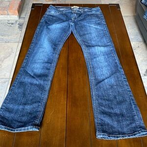 PEPE VINTAGE Lightly Distressed Jeans Slight Flare Fun Back Pockets Size 9/10